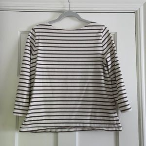Land’s End Cotton Crew Long Sleeve Striped Shirt